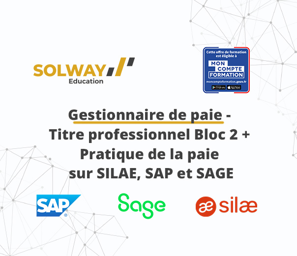Gestionnaire de paie - Titre professionnel Bloc 2 + Pratique de la paie sur SILAE, SAP et SAGE
